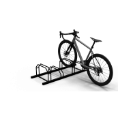 Bicycle stand | Row system | hot-dip galvanised and coated in RAL9005 | 4 parking spaces